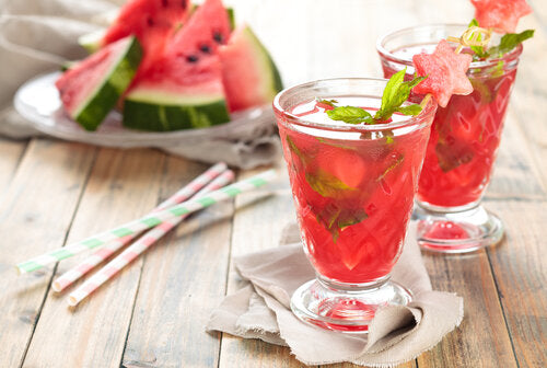 Lime, Pine Pollen, and Watermelon Juice