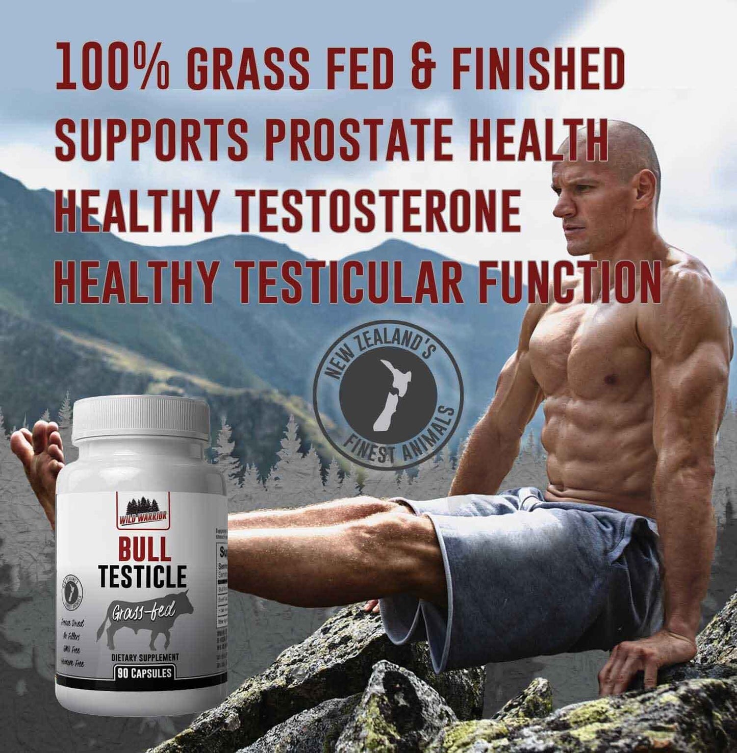 Bull: Grass-fed Beef Testicle (Orchic) | Wild Warrior Nutrition