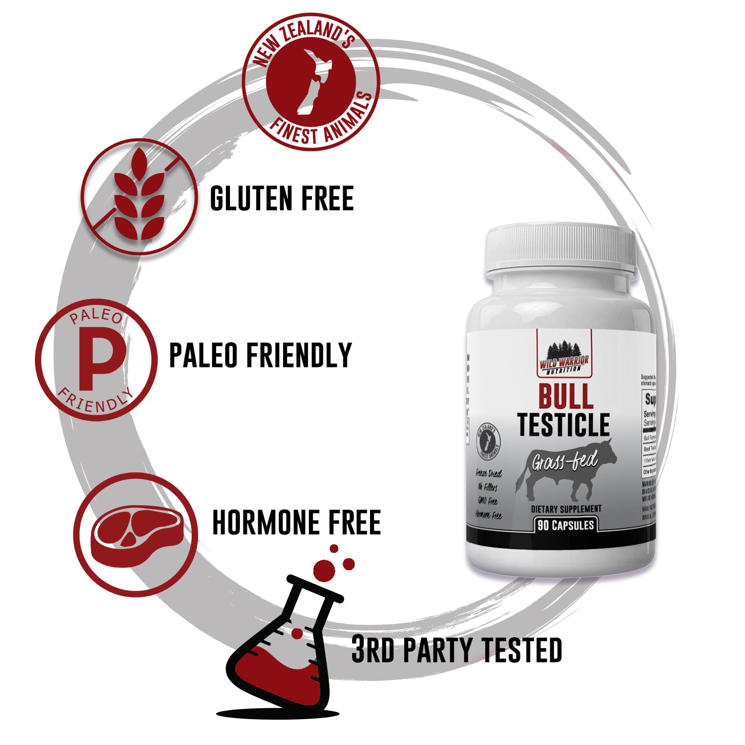 Grass-fed Beef Testicle Capsules (Orchic) | Wild Warrior Nutrition | American Made