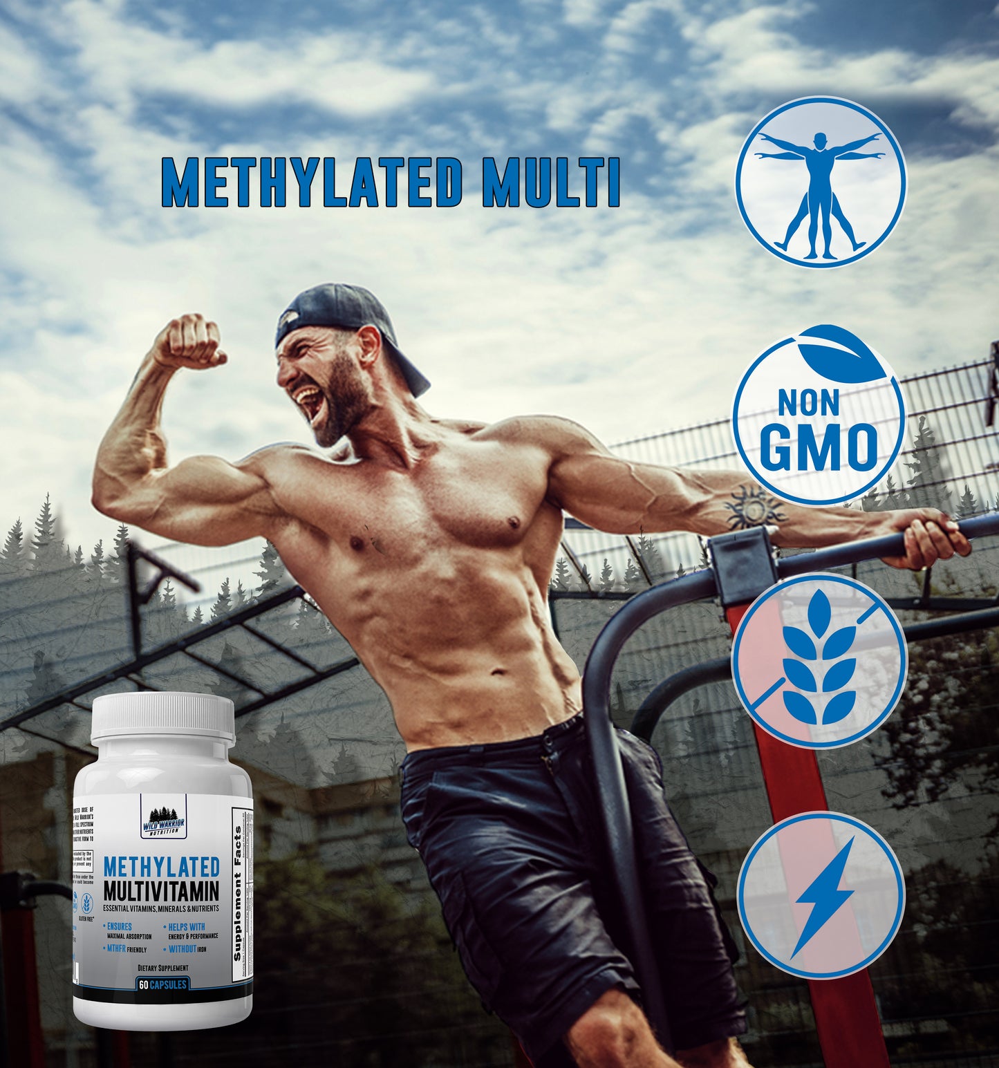 Methylated Multivitamin - Vegan Friendly, Methylfolate, Methylcobalamin, 
