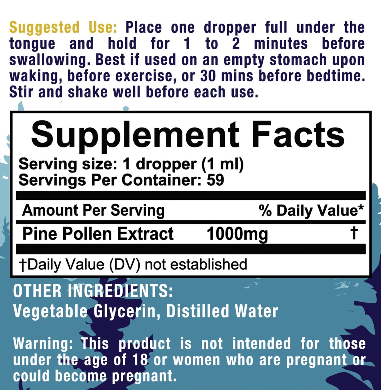 Pine Pollen Supplement Facts